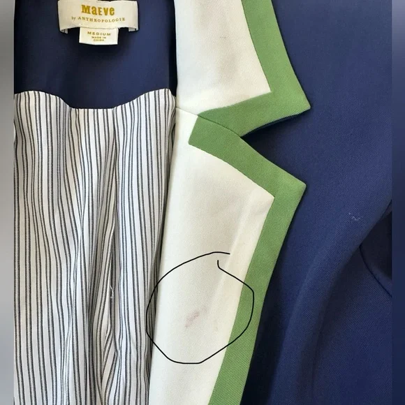 Anthropologie Maeve Colorblock Blazer Jacket - Picture 14 of 14